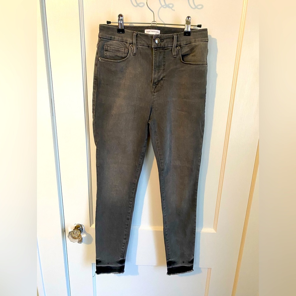 Gray Good American skinny jeans, Size 4, like new